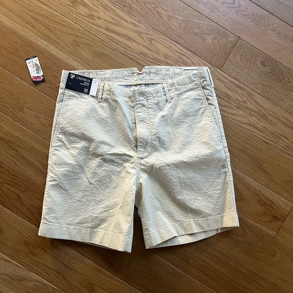 Daniel Cremieux Light Tan Seersucker Men Shorts
